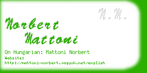 norbert mattoni business card